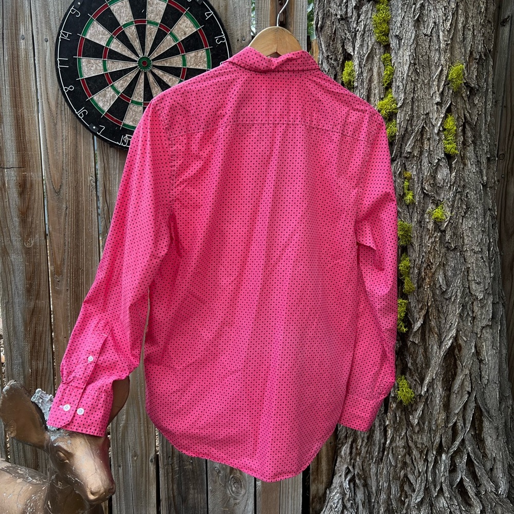 Express Diamond Dot Print Button Down Long Sleeve. - image 2